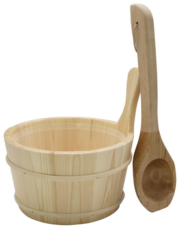 SAUNIA SAUNASETTI, PUUKIULU 4L MUOVISISUKSELLA JA PUUKAUHA 40 CM