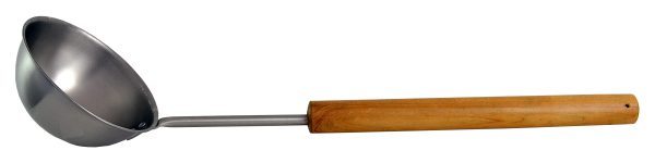 SAUNIA LÖYLYKAUHA 45 CM, RUOSTUMATON TERÄS, TEAK VÄRISELLÄ KAHVALLA