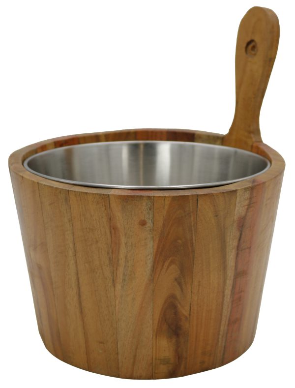 SAUNIA TEAK VÄRINEN SAUNAKIULU 4 LTR, RST SISÄ-ASTIALLA