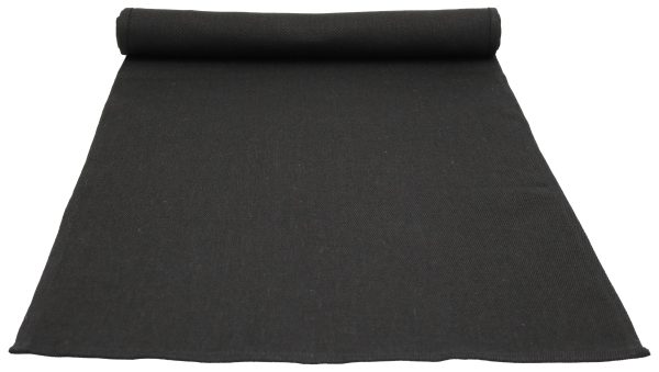 SAUNIA LAUDELIINA 45 X 160 CM, MUSTA, 100% PELLAVAA